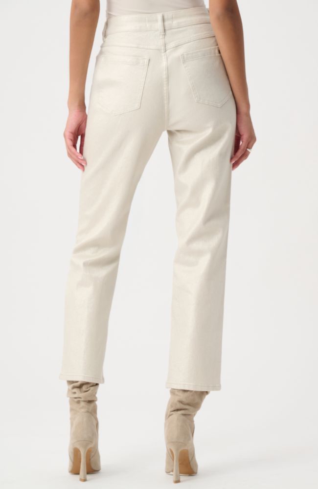 Classic Straight Leg Metallic Jeans