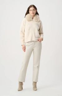 Detachable Faux Fur Collar Jacket