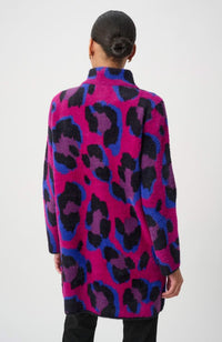 Animal Print Sweater Coat