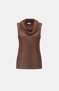 Rhinestone Cowl Neck Top