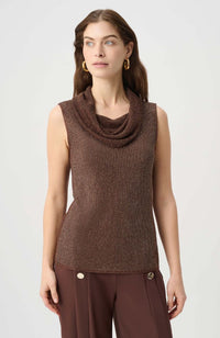Rhinestone Cowl Neck Top