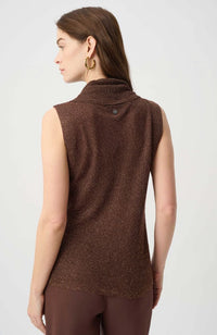 Rhinestone Cowl Neck Top