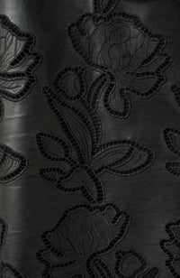 Faux Leather Embroidered Bolero