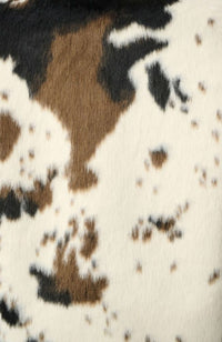 Faux Fur Cow Print Coat