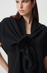 Faux Fur Draped Cover Up