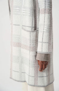 Sequin Plaid Sweater Cover-Up