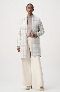 Sequin Plaid Sweater Cover-Up