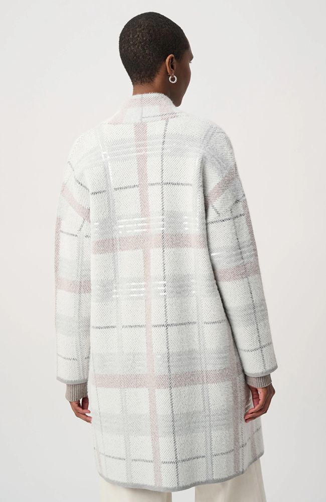 Sequin Plaid Sweater Cover-Up