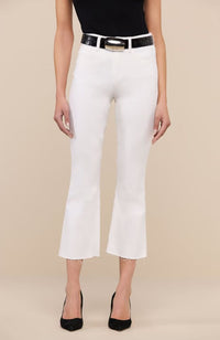Kendra Highrise Crop Flare in Blanc