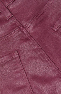 Kendra Crop Flare in Deep Mauve Coated
