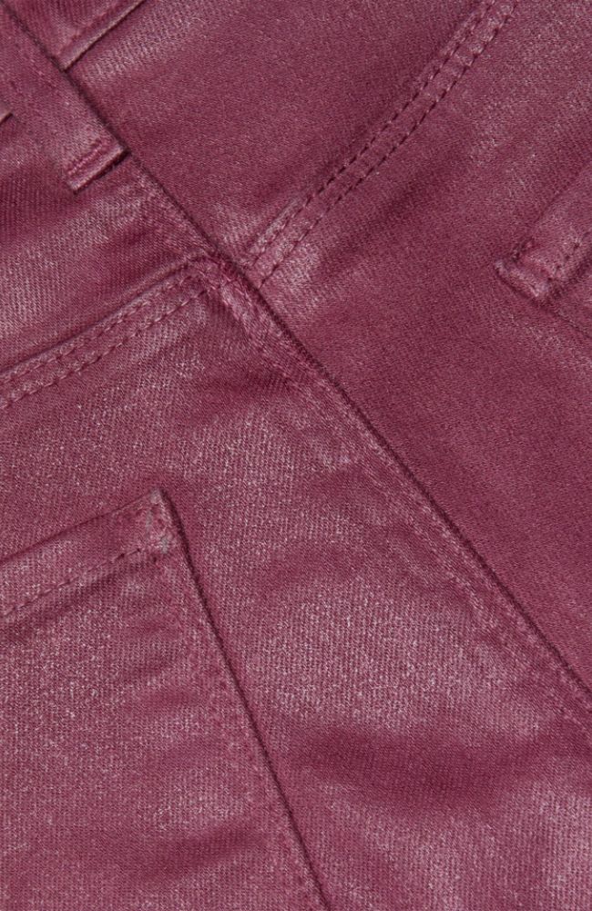 Kendra Crop Flare in Deep Mauve Coated