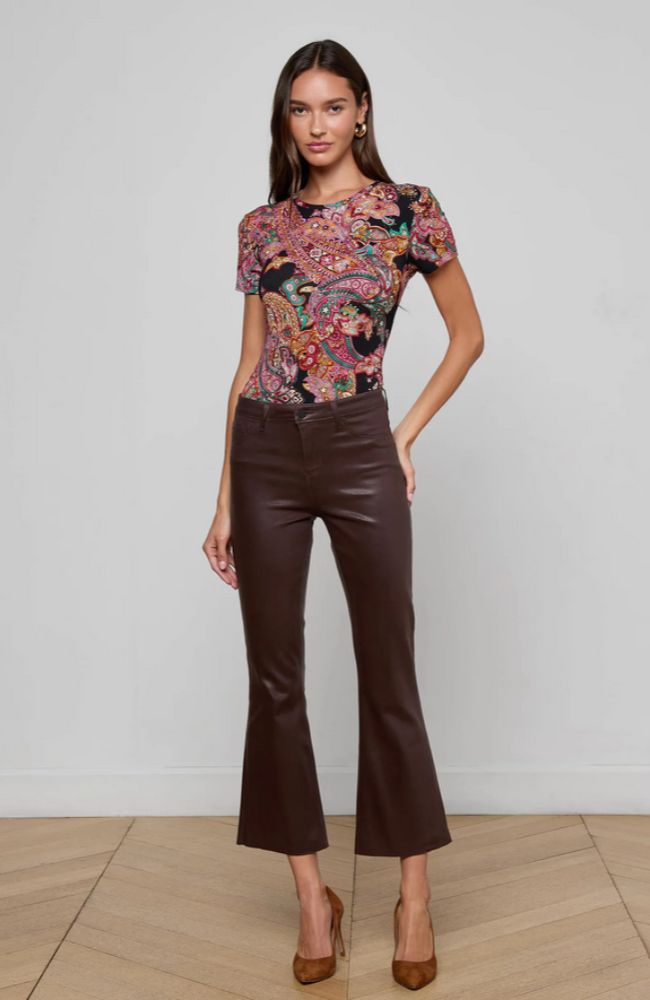 Kendra Crop Flare Coated