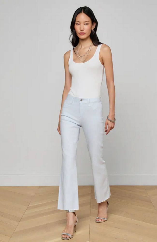 Kendra HR Crop Flare Pale Mist Blue