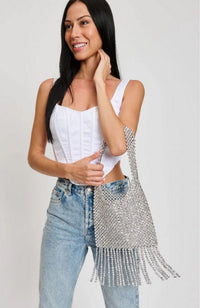 Madonna Evening Bag in Silver