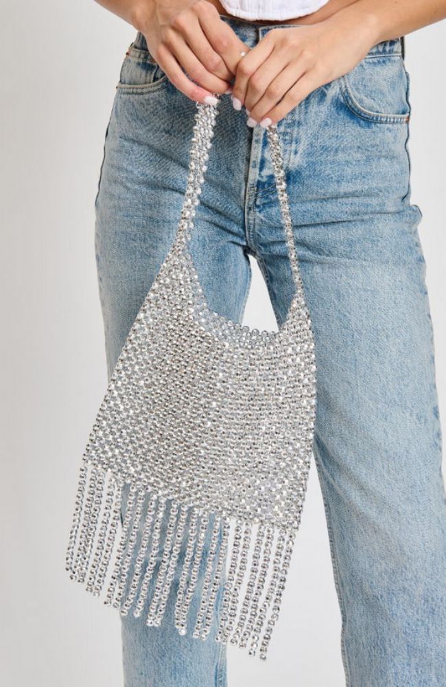 Madonna Evening Bag in Silver