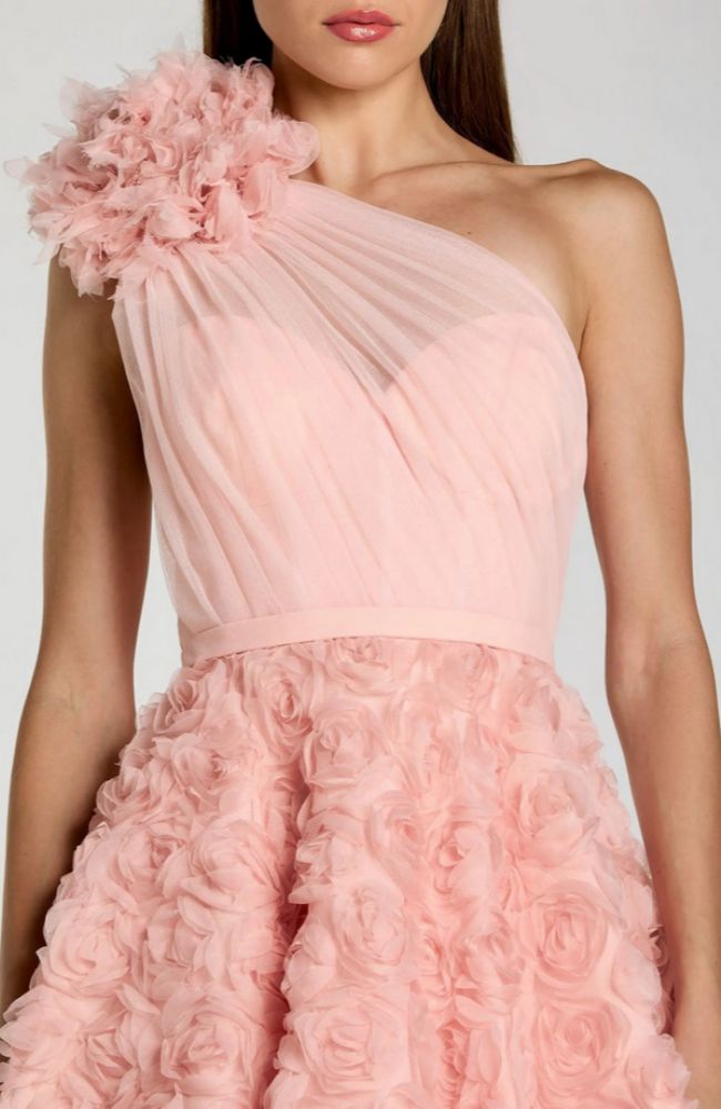 One Shoulder A Line Midi Dress