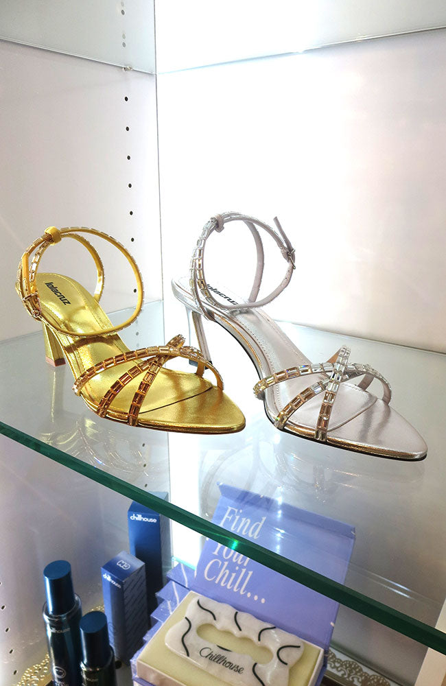 Tacon Metallic Sandals