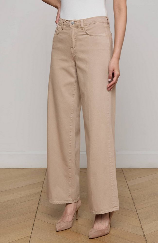 Alicent Wide Leg in Pale Khaki