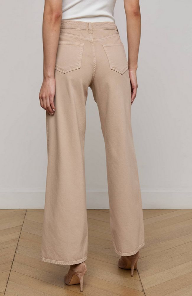 Alicent Wide Leg in Pale Khaki