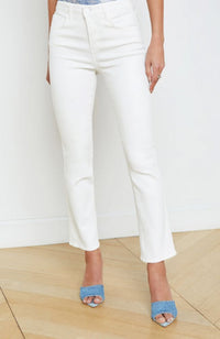 Tati HR Crop Micro Boot Blanc Coated