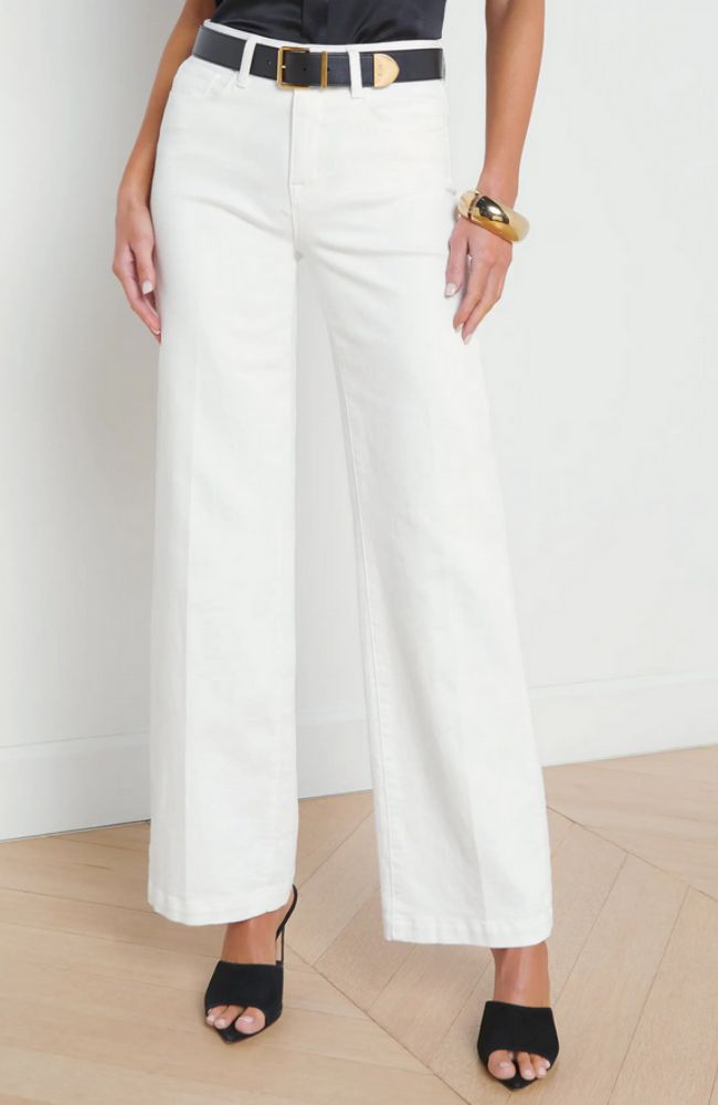 Scottie HR Wide Leg Blanc