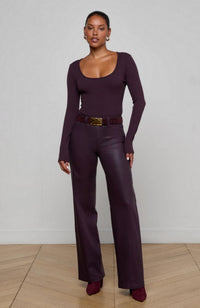 Scottie Wide Leg in Dark Malbec