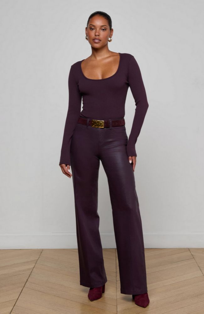 Scottie Wide Leg in Dark Malbec