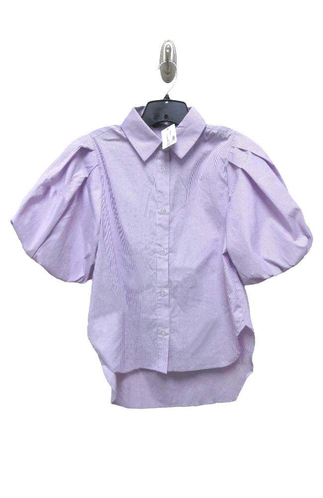 Poplin Puff Shoulder Top