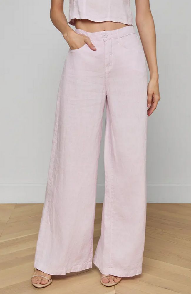 Amara HR Wide Leg Jean Icy Lilac