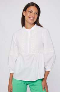 Jolie White Poplin Shirt