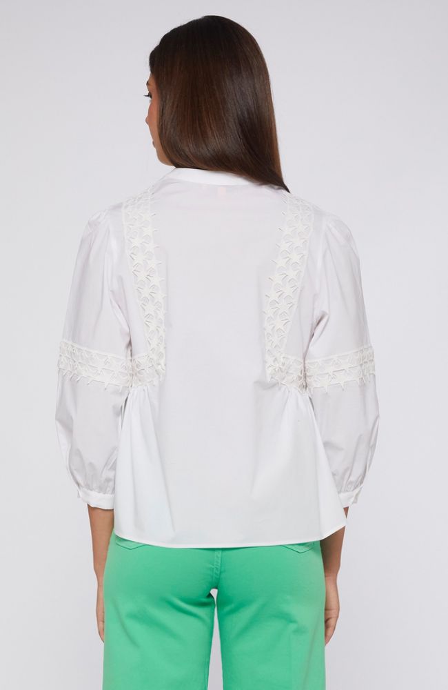 Jolie White Poplin Shirt