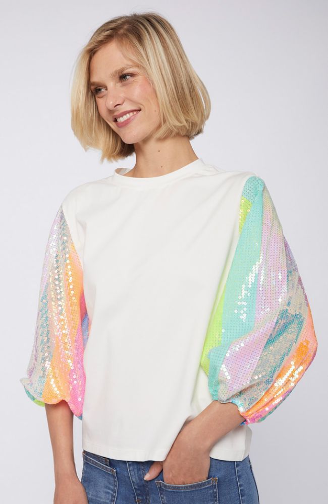 Eugen Sequin Sleeve Top