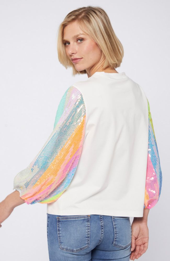 Eugen Sequin Sleeve Top
