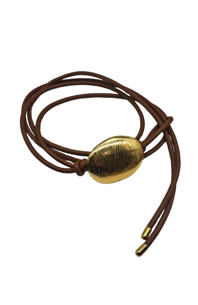 Big Oval Gold Buckle Belt