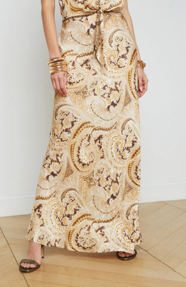 Zeta Long Skirt in Paisley