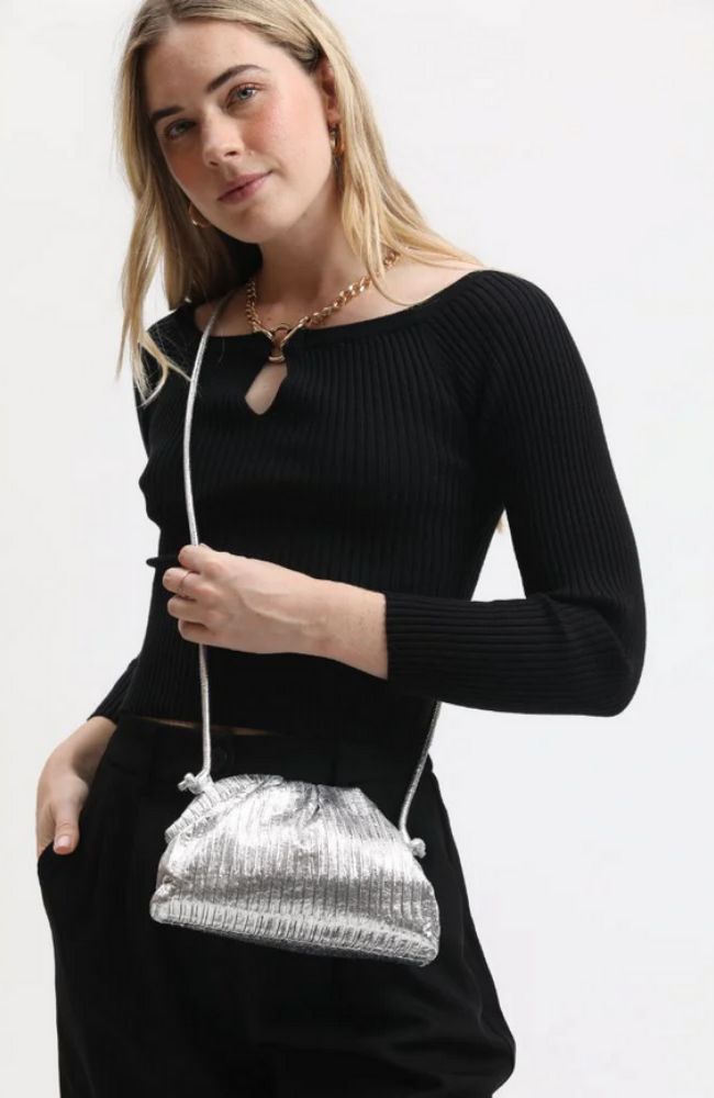 Laila Crossbody in Silver