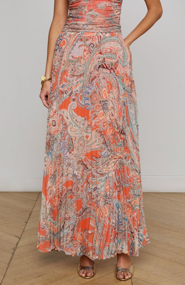 Torin Pleated Maxi Skirt