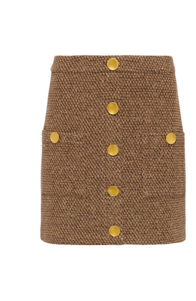 Zander Button Mini Skirt