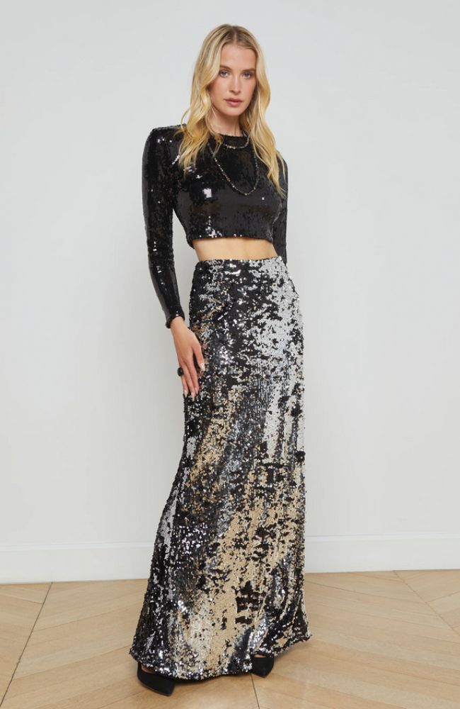 Sequin Zeta Long Skirt