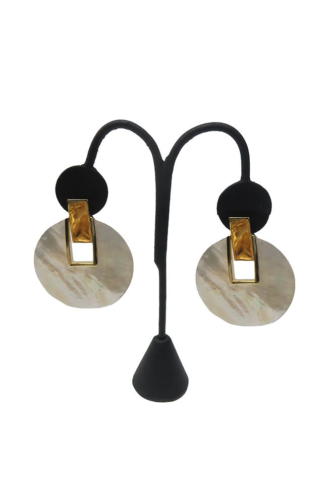 Charlotte Disc Earring W MOP