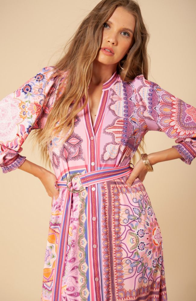 Short Sleeve Maxi Dress Pink