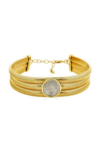 Chloe Stack Choker Gold