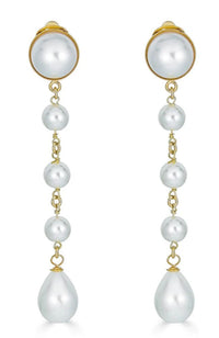 Angela Earring Gold Pearl