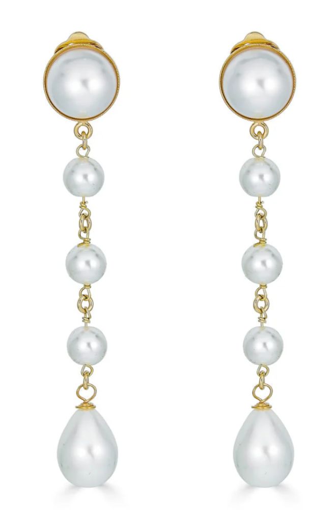 Angela Earring Gold Pearl
