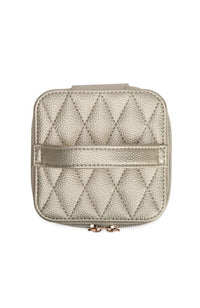 Leah Quilted Jewelry Case in Gold