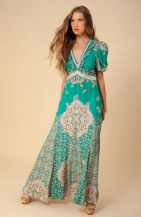 Short Sleeve Maxi Dress Teal
