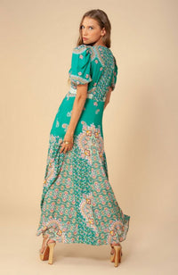 Short Sleeve Maxi Dress Teal