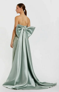 Embellished Gown with Back Bow