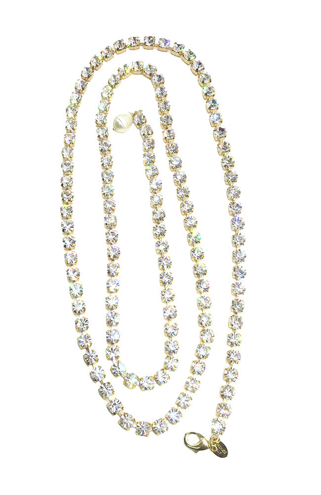 Dazzling Pearl Belt Crystal Gold