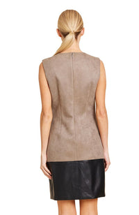 Faux Suede & Vegan Leather Dress